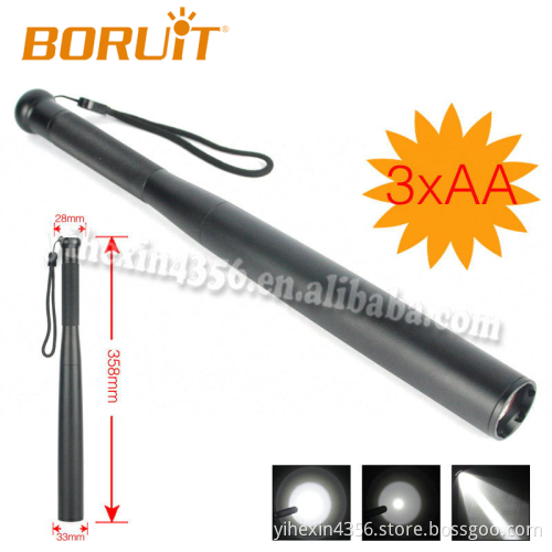 Boruit EFL0811 Aluminium Self-defense Stick LED Flashlight